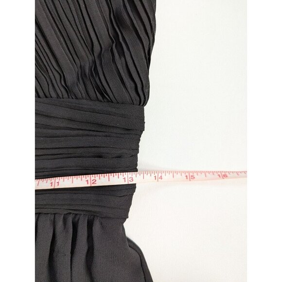 Bill Levkoff Black Formal Chiffon Pleated Dress Size 8 - Picture 11 of 13